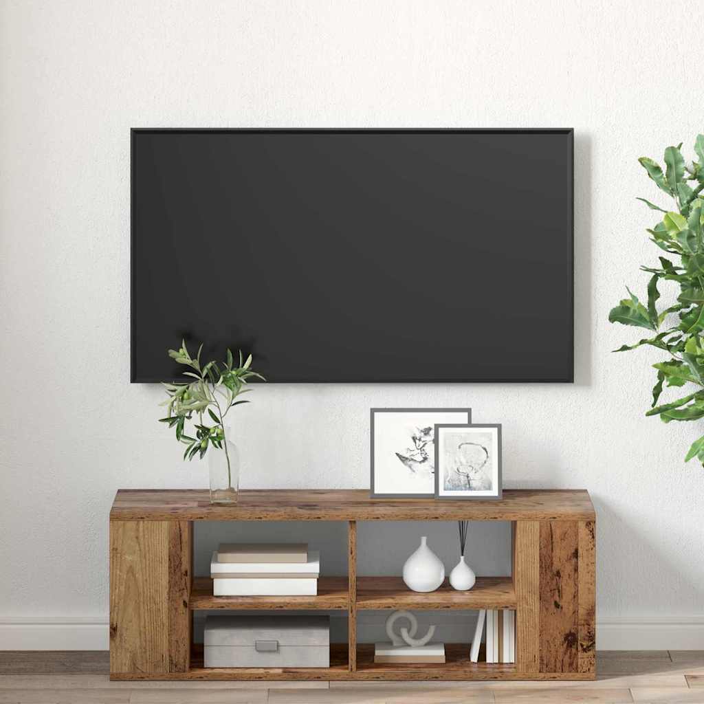TV-møbelsæt 102 x 35 x 35 cm Gammelt træ Konstrueret træ