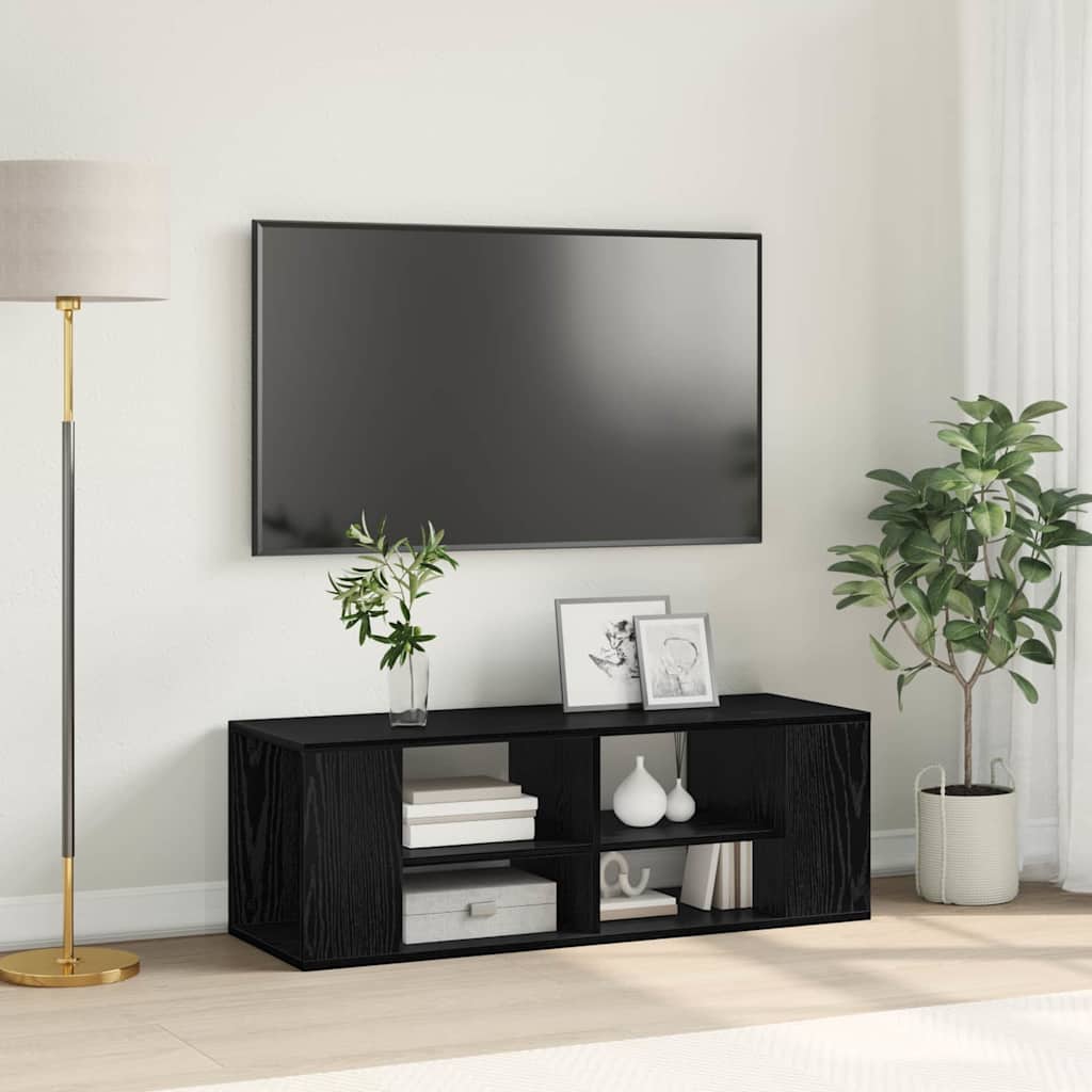 TV-møbelsæt 102 x 35 x 35 cm Sort eg Konstrueret træ