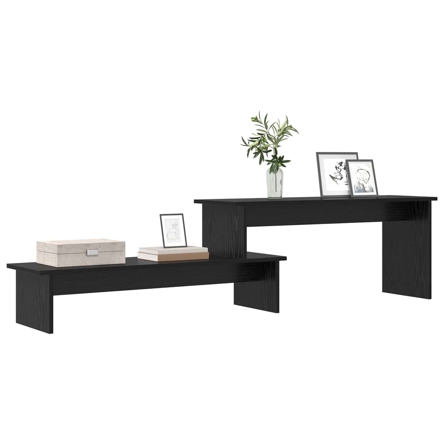 TV-møbelsæt 180,5 x 30 x 43 cm Sort eg Konstrueret træ