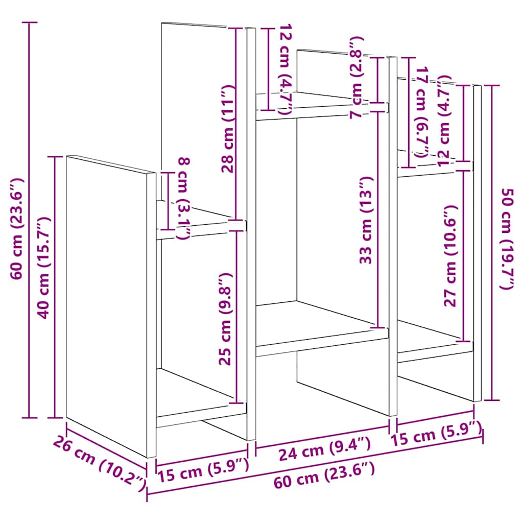 Sideskab Sort eg 60 x 26 x 60 cm Konstrueret træ
