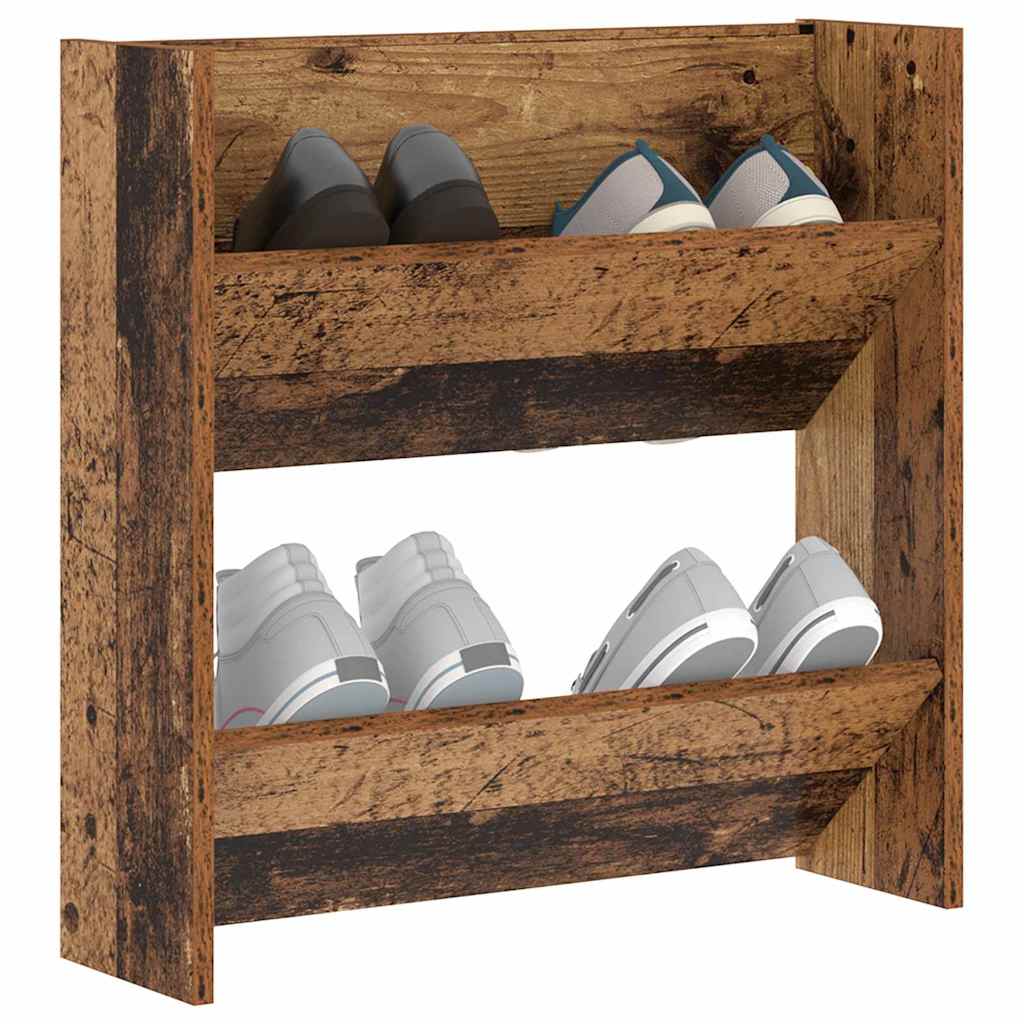 Sko skab 60 x 18 x 60 cm Konstrueret træ Gammelt træ
