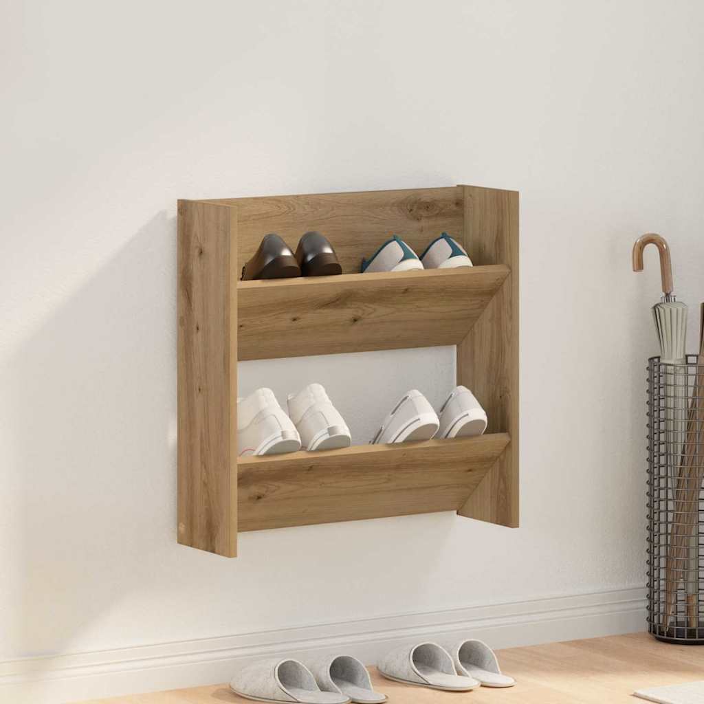 Sko skab 60 x 18 x 60 cm Konstrueret træ Artisan-eg