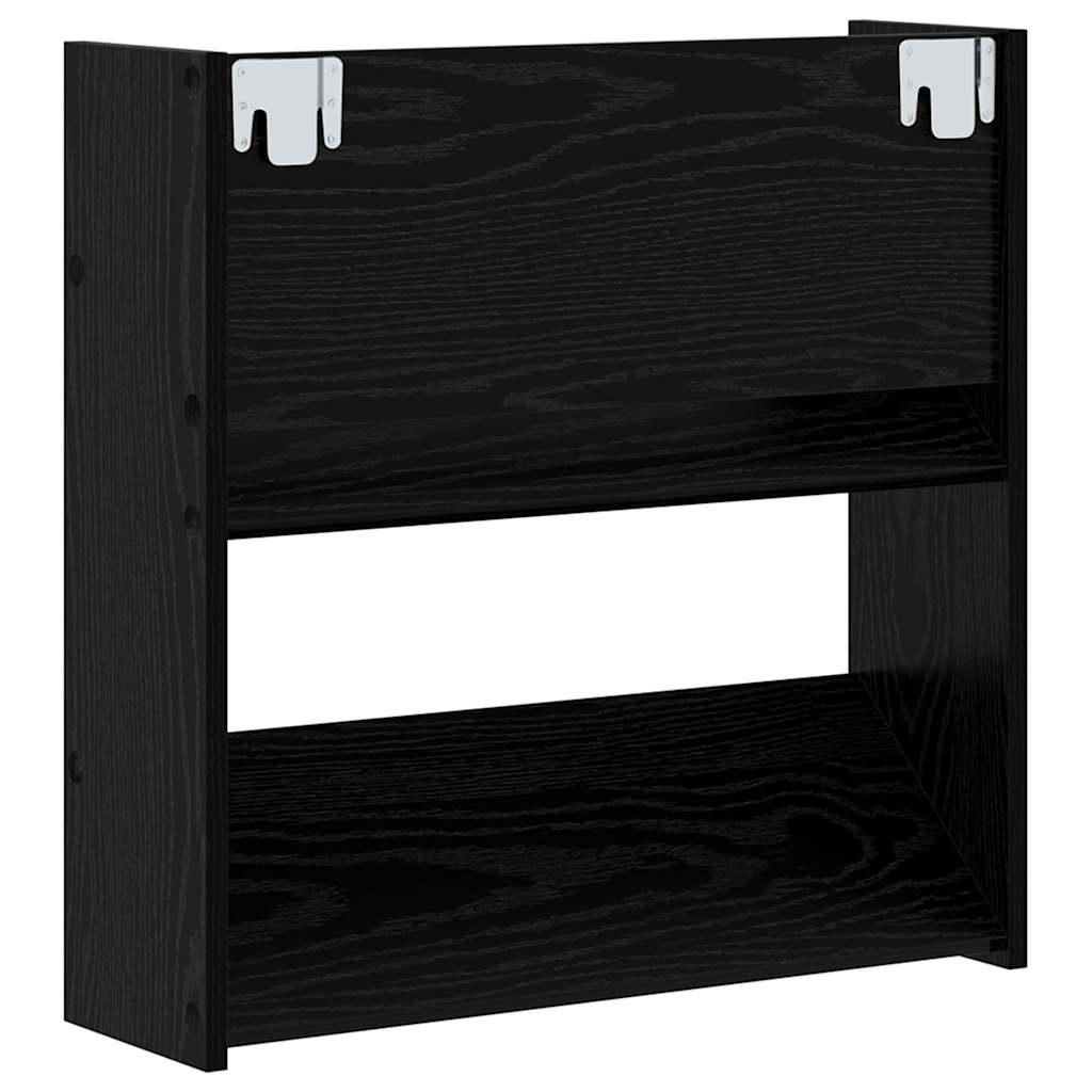 Sko skab 60 x 18 x 60 cm Konstrueret træ Sort eg