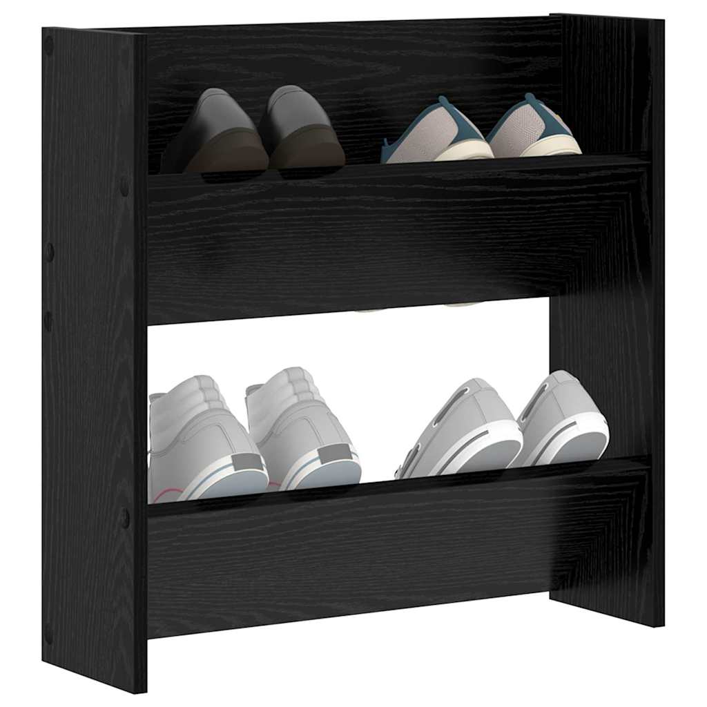Sko skab 60 x 18 x 60 cm Konstrueret træ Sort eg