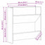 Sko skab 60 x 18 x 60 cm Konstrueret træ Sort eg