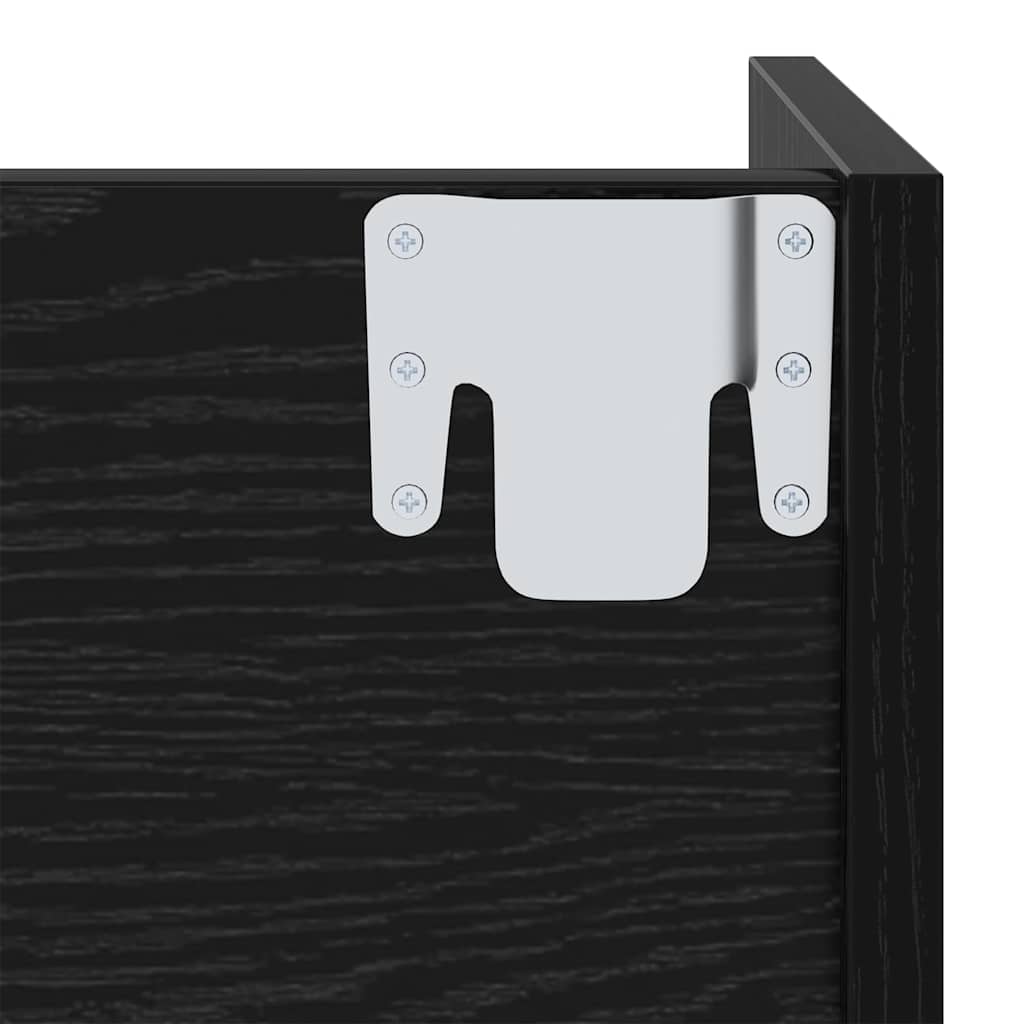 Sko skab 2 stk. 60 x 18 x 60 cm Konstrueret træ Sort eg