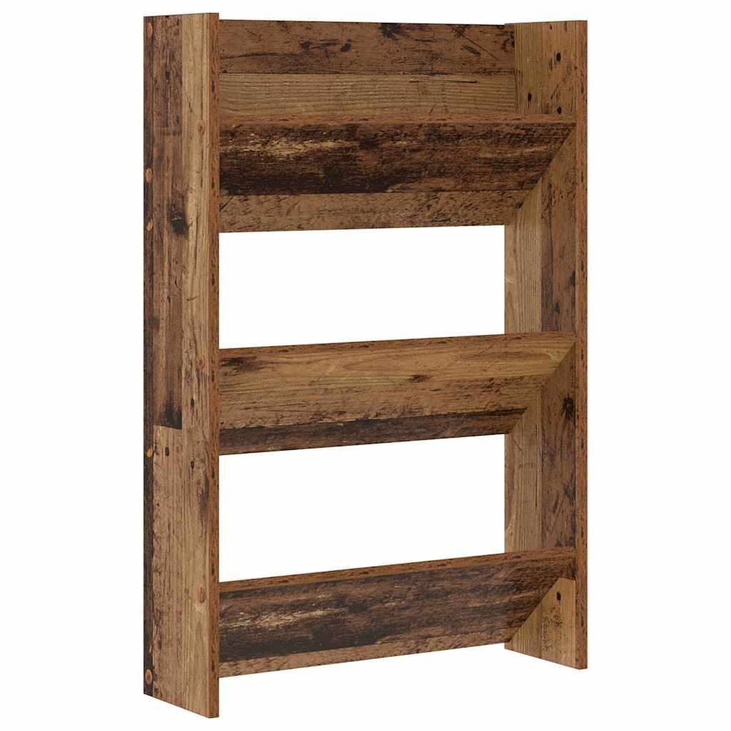 Sko skab 2 stk. 60 x 18 x 90 cm Konstrueret træ Gammelt træ