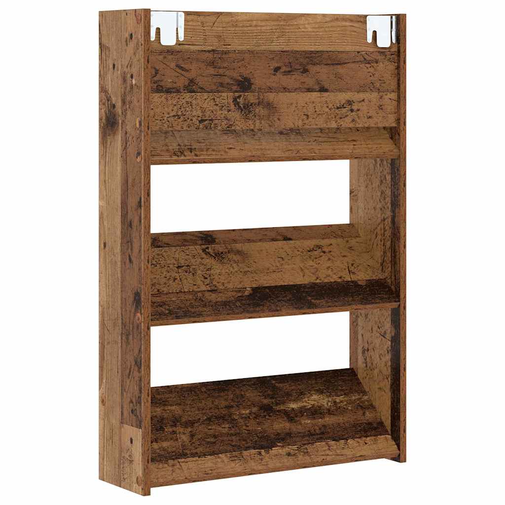 Sko skab 2 stk. 60 x 18 x 90 cm Konstrueret træ Gammelt træ