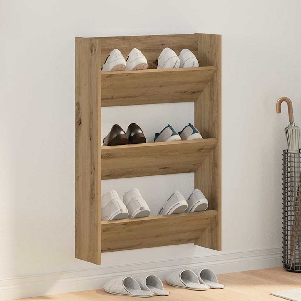 Sko skab 60 x 18 x 90 cm Konstrueret træ Artisan-eg