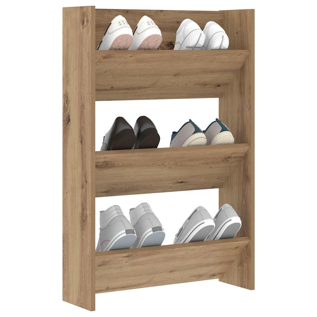 Sko skab 60 x 18 x 90 cm Konstrueret træ Artisan-eg