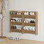 Sko skab 2 stk. 60 x 18 x 90 cm Konstrueret træ Artisan-eg