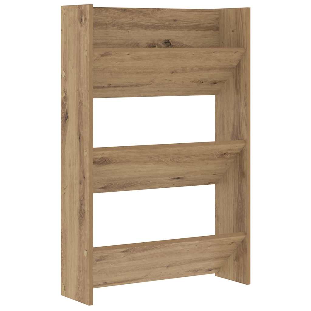Sko skab 2 stk. 60 x 18 x 90 cm Konstrueret træ Artisan-eg