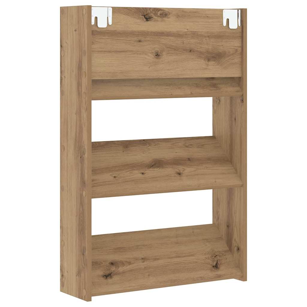 Sko skab 2 stk. 60 x 18 x 90 cm Konstrueret træ Artisan-eg