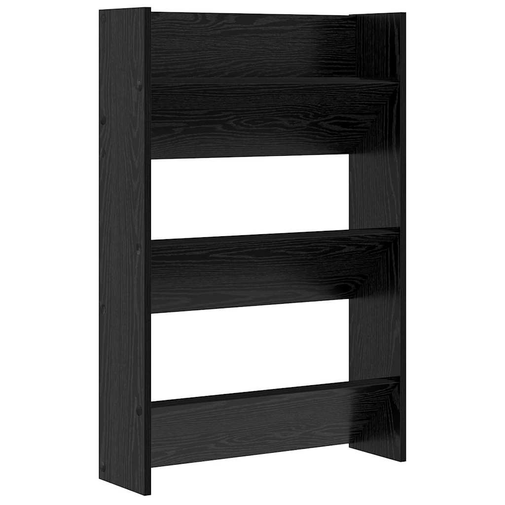 Sko skab 2 stk. 60 x 18 x 90 cm Konstrueret træ Sort eg
