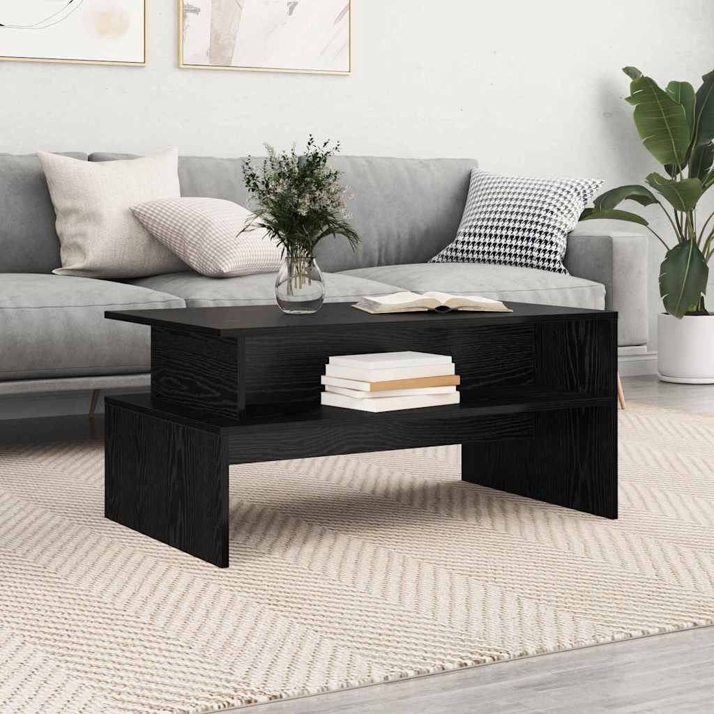 Sofabord Sort eg 90 x 55 x 42,5 cm Konstrueret træ