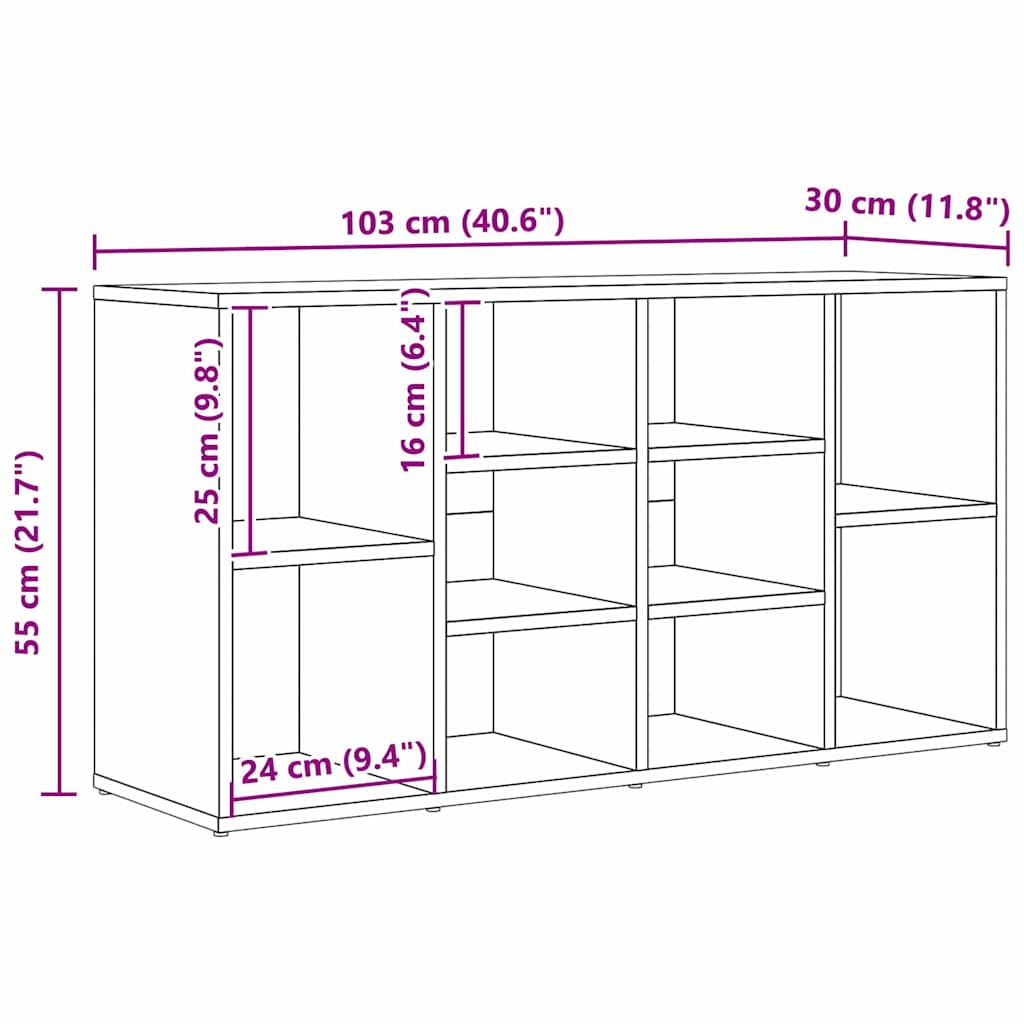 Sko bænk 103 x 30 x 54,5 cm Konstrueret træ Gammelt træ