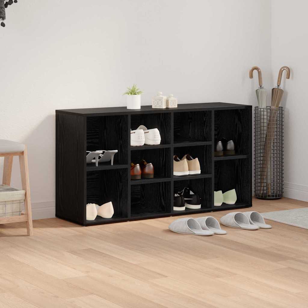 Sko bænk 103 x 30 x 54,5 cm Konstrueret træ Sort eg