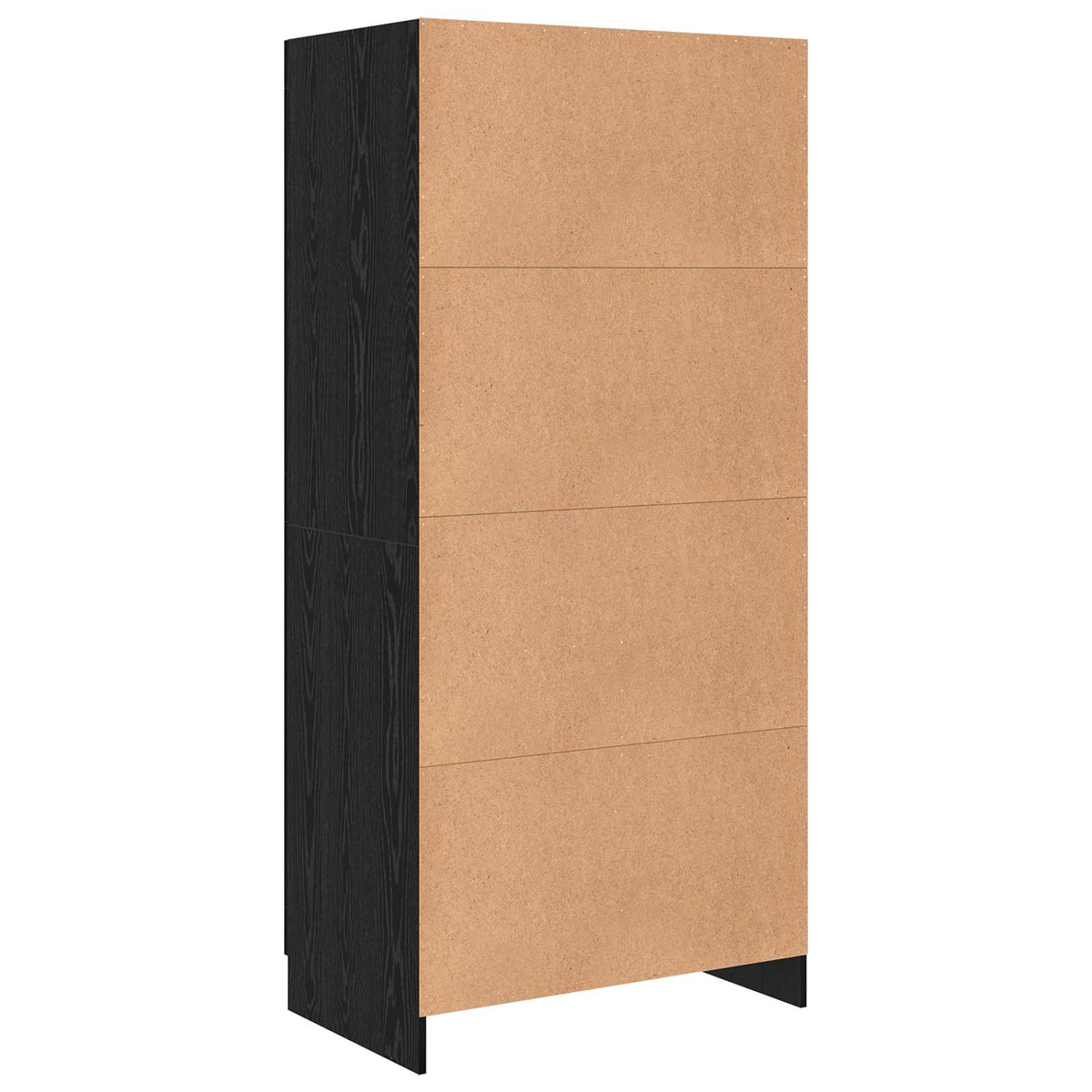 Garderobeskab Sort eg 82,5 x 51,5 x 180 cm Konstrueret træ