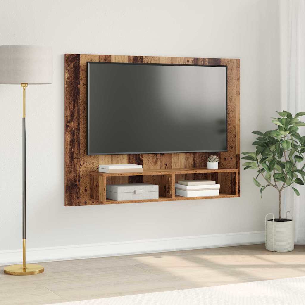 TV-møbelsæt 120 x 23,5 x 90 cm Gammelt træ Konstrueret træ