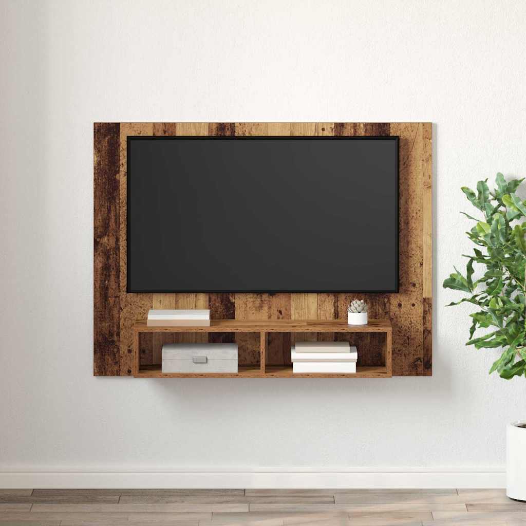 TV-møbelsæt 120 x 23,5 x 90 cm Gammelt træ Konstrueret træ