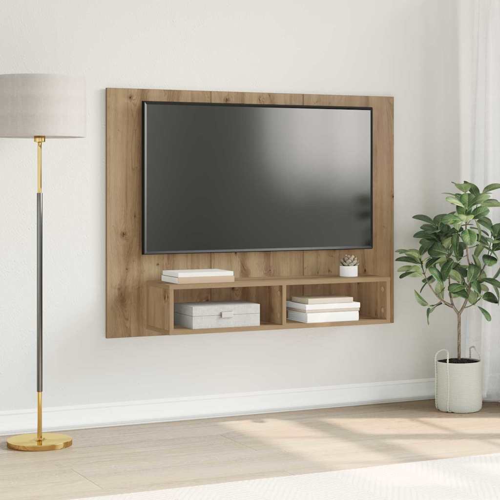 TV-møbelsæt 120 x 23,5 x 90 cm Artisan Egetræ Konstrueret træ