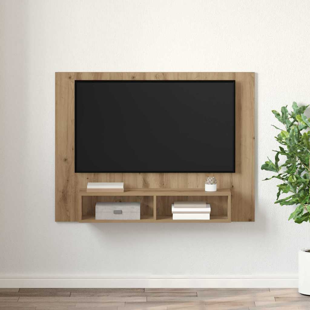TV-møbelsæt 120 x 23,5 x 90 cm Artisan Egetræ Konstrueret træ