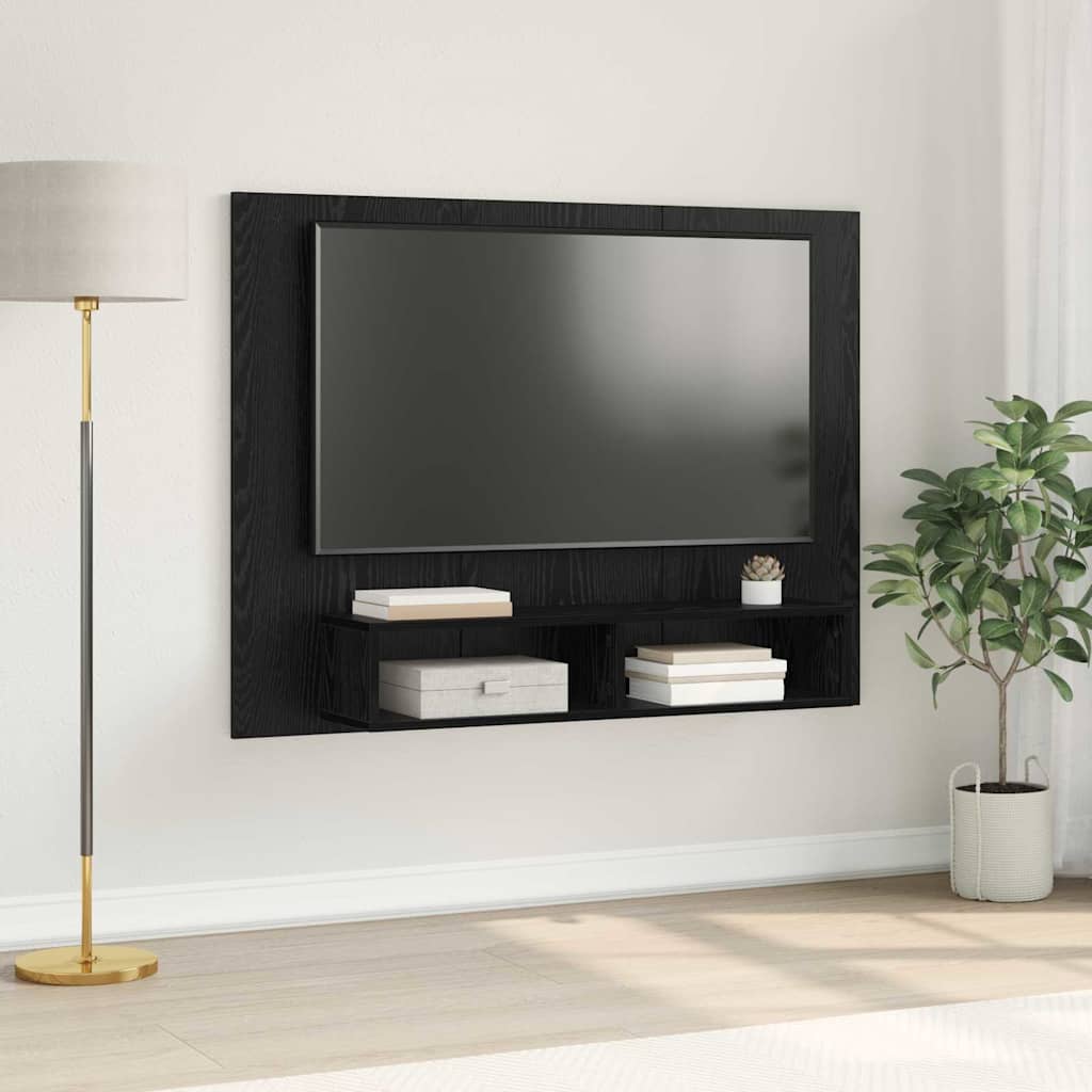TV-møbelsæt 120 x 23,5 x 90 cm Sort eg Konstrueret træ