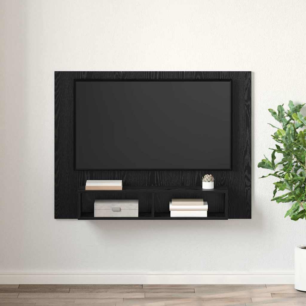 TV-møbelsæt 120 x 23,5 x 90 cm Sort eg Konstrueret træ