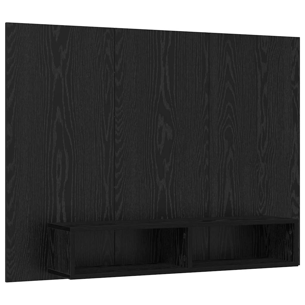 TV-møbelsæt 120 x 23,5 x 90 cm Sort eg Konstrueret træ
