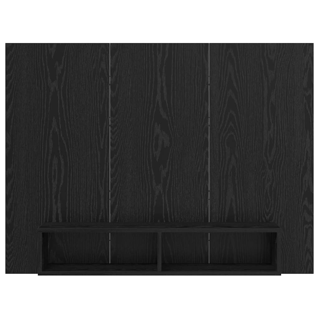 TV-møbelsæt 120 x 23,5 x 90 cm Sort eg Konstrueret træ