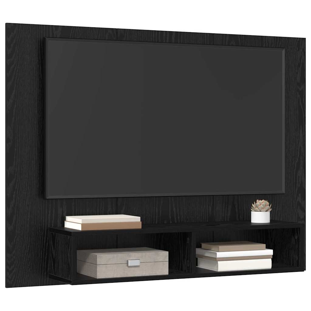 TV-møbelsæt 120 x 23,5 x 90 cm Sort eg Konstrueret træ