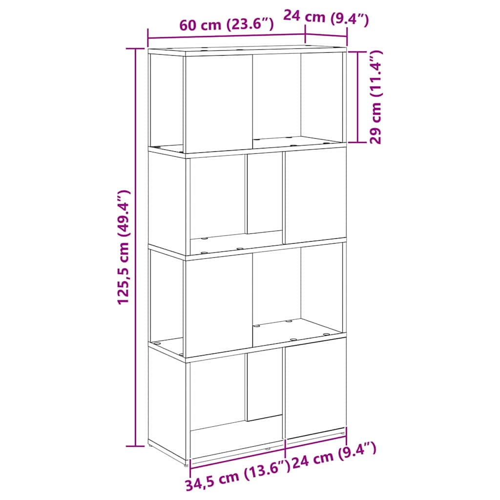 TV-møbelsæt 60 x 24 x 125,5 cm Sort Konstrueret træ