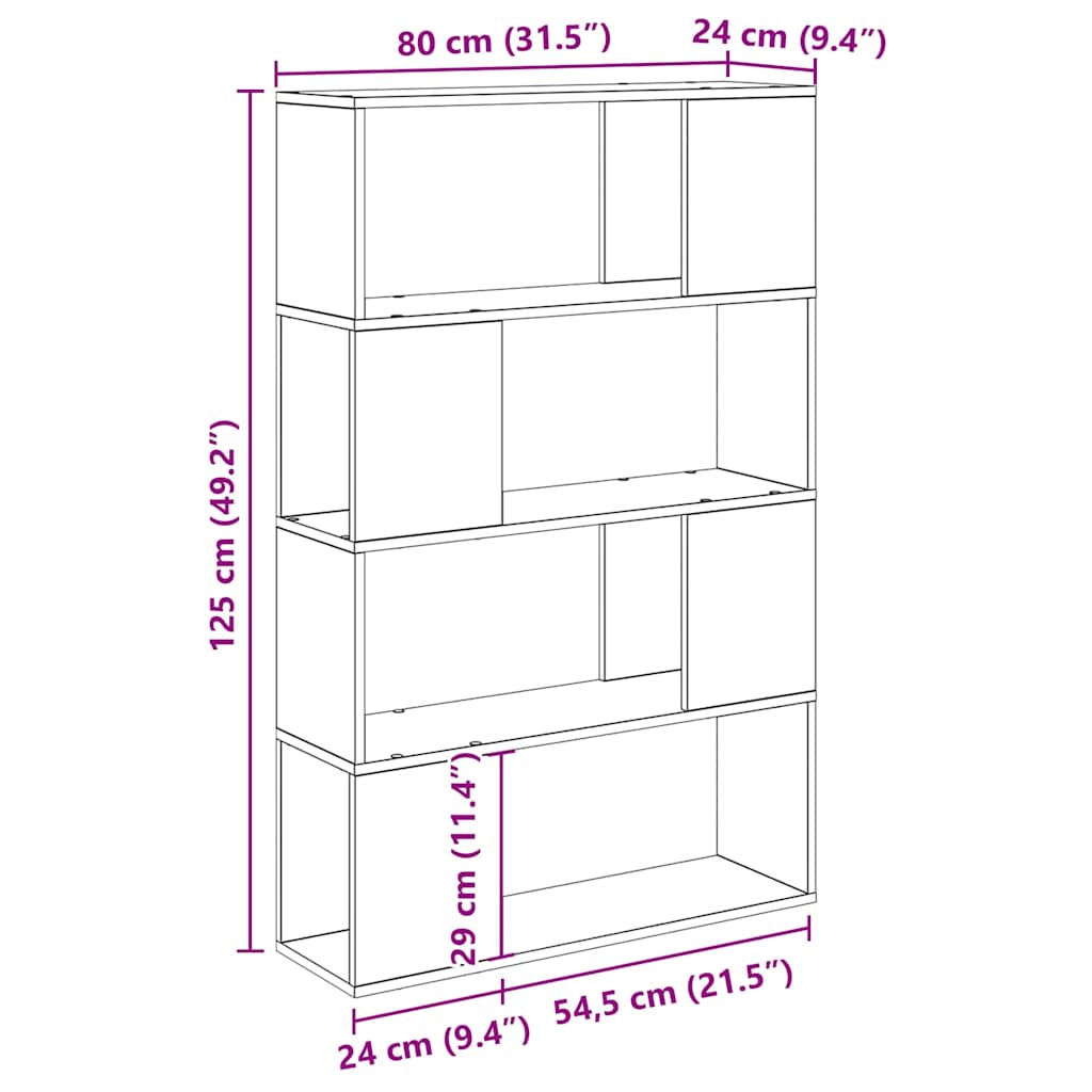 TV-møbelsæt 80 x 24 x 125 cm Brun Konstrueret træ