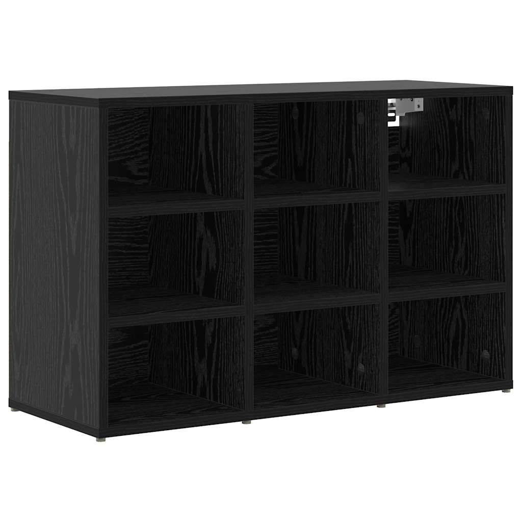 Sko skab 77,5 x 30 x 51 cm Konstrueret træ Sort eg