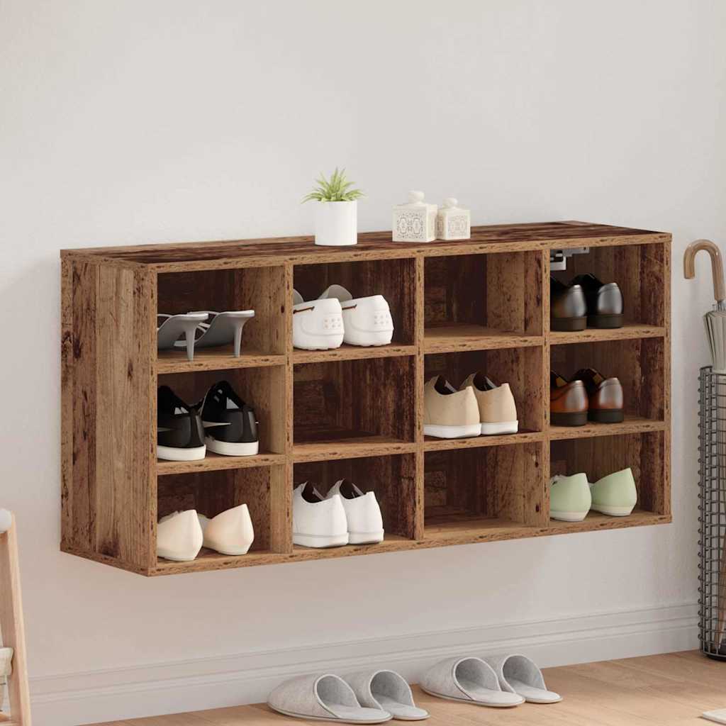 Sko skab 103 x 30 x 51 cm Konstrueret træ Gammelt træ