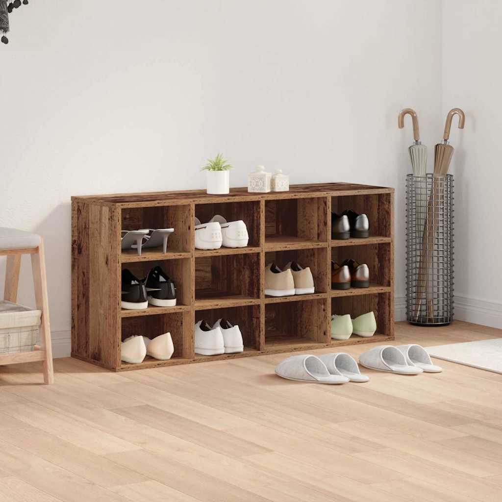 Sko skab 103 x 30 x 51 cm Konstrueret træ Gammelt træ