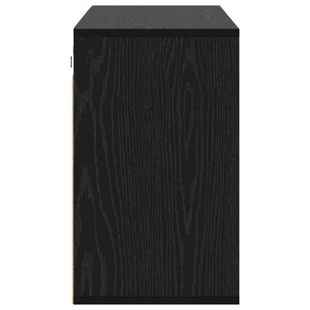 Sko skab 103 x 30 x 51 cm Konstrueret træ Sort eg