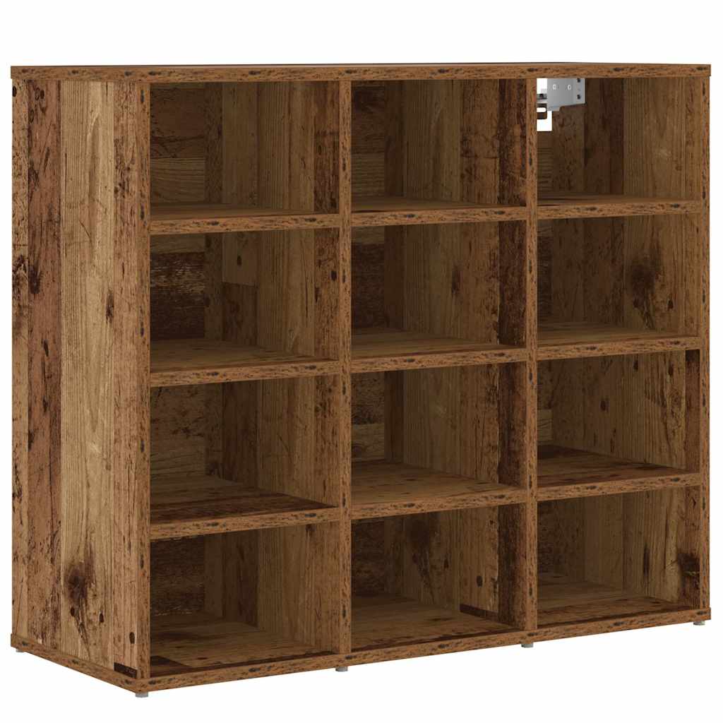 Sko skab 77,5 x 30 x 67 cm Konstrueret træ Gammelt træ