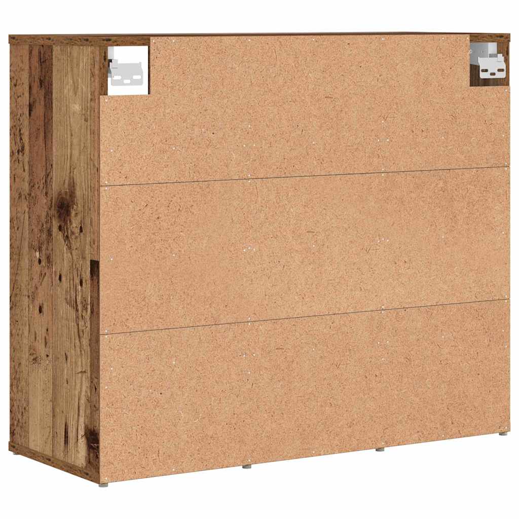 Sko skab 77,5 x 30 x 67 cm Konstrueret træ Gammelt træ