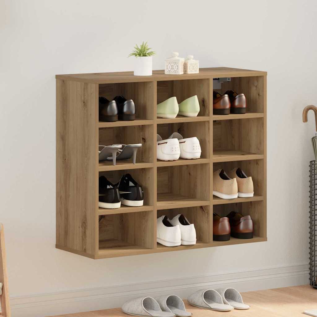 Sko skab 77,5 x 30 x 67 cm Konstrueret træ Artisan-eg