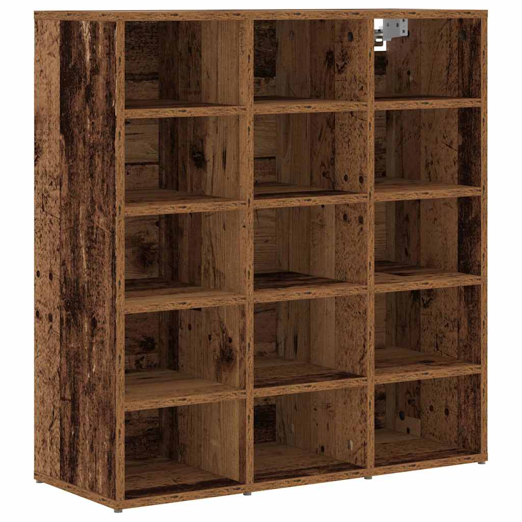 Sko skab 77,5 x 30 x 83,5 cm Konstrueret træ Gammelt træ