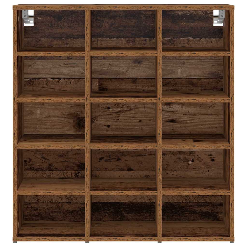 Sko skab 77,5 x 30 x 83,5 cm Konstrueret træ Gammelt træ