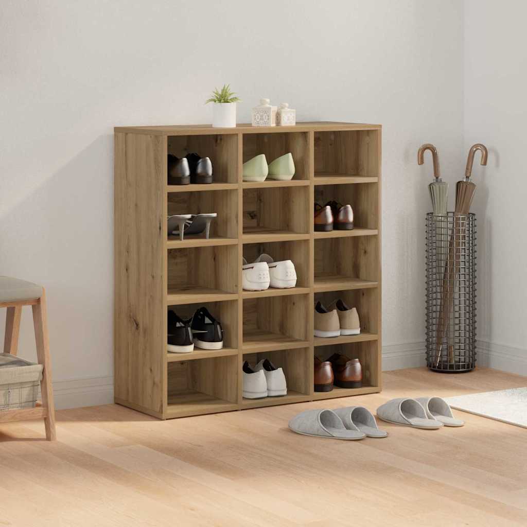 Sko skab 77,5 x 30 x 83,5 cm Konstrueret træ Artisan-eg