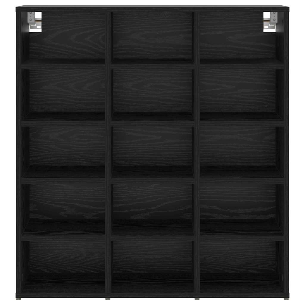 Sko skab 77,5 x 30 x 83,5 cm Konstrueret træ Sort eg