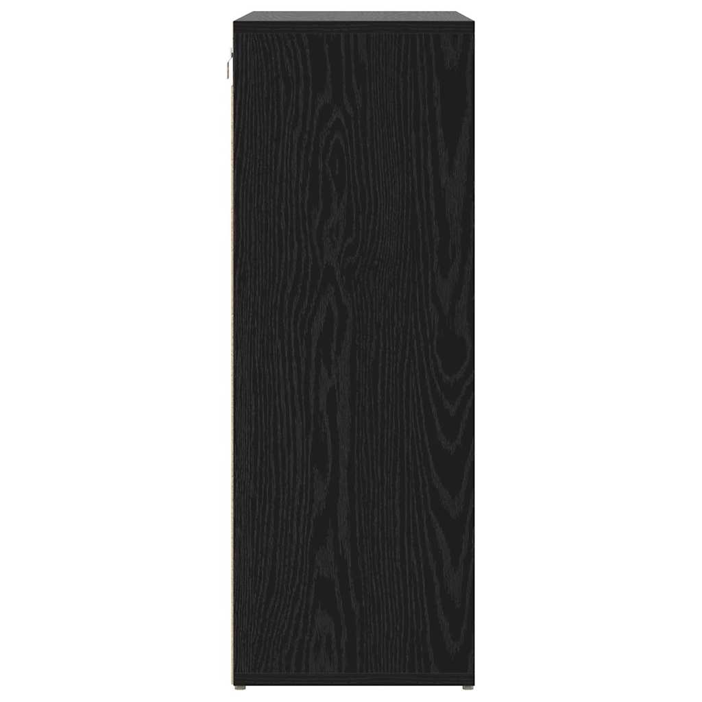 Sko skab 77,5 x 30 x 83,5 cm Konstrueret træ Sort eg