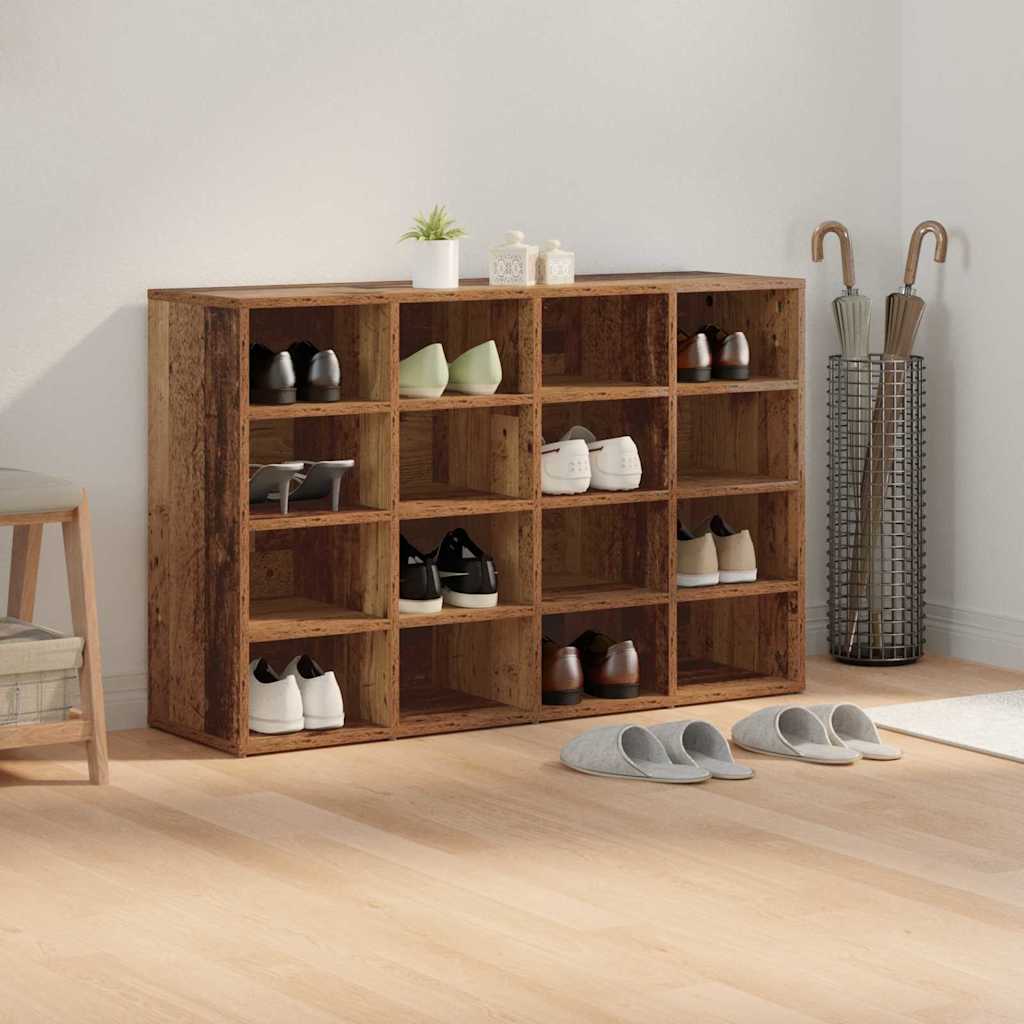 Sko skab 103 x 30 x 67 cm Konstrueret træ Gammelt træ