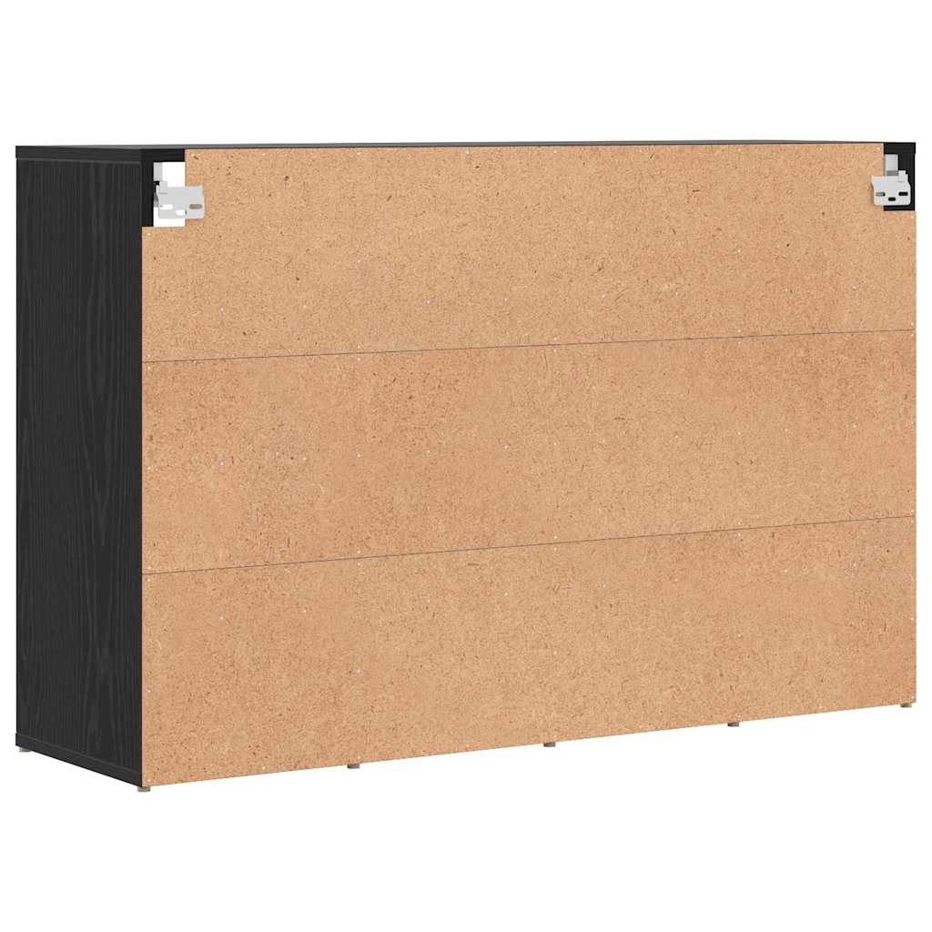 Sko skab 103 x 30 x 67 cm Konstrueret træ Sort eg