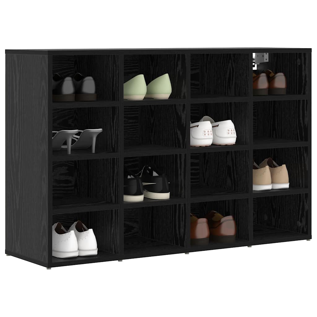 Sko skab 103 x 30 x 67 cm Konstrueret træ Sort eg