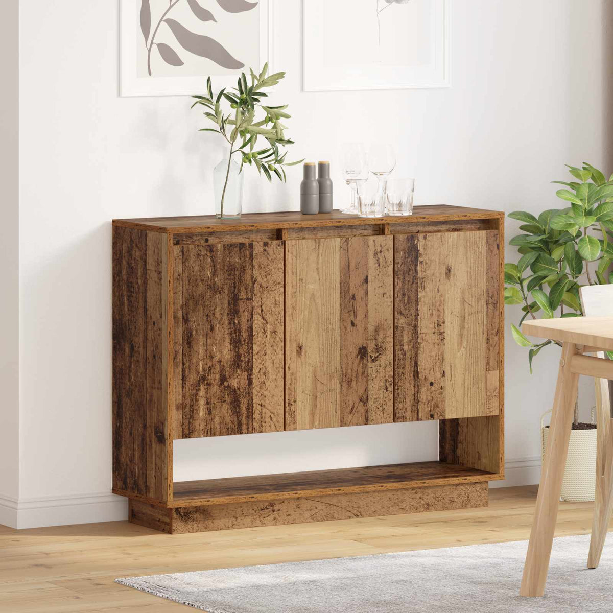 Sideboard Gammelt træ 97 x 29 x 75 cm Konstrueret træ