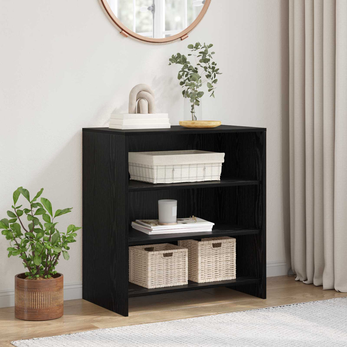 Sideboard Sort 70 x 41 x 75 cm Konstrueret træ